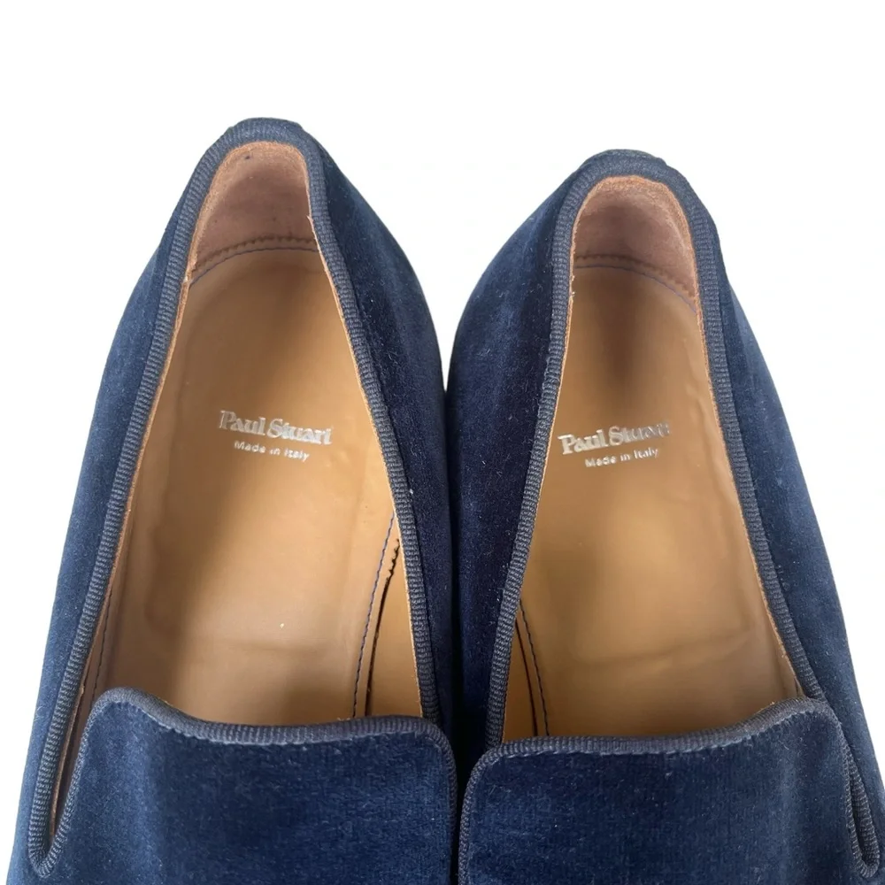 Paul Stuart Royal Blue Velvet Slip On Loafers Men’s Size 8.5 EUC